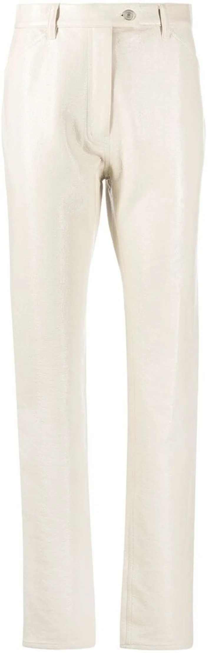 Faux-Leather Slim Trousers
