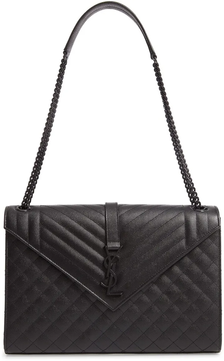 Large Envelope Calfskin Leather Shoulder Bag