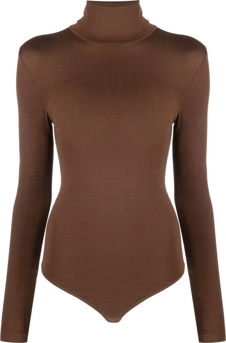 WOLFORD- Colorado Turtleneck Cotton Blend Bodysuit
