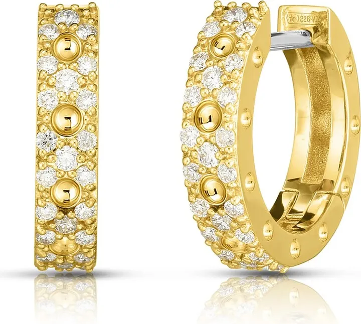 Pois Moi Luna 18k Gold Diamond Hoop Earrings