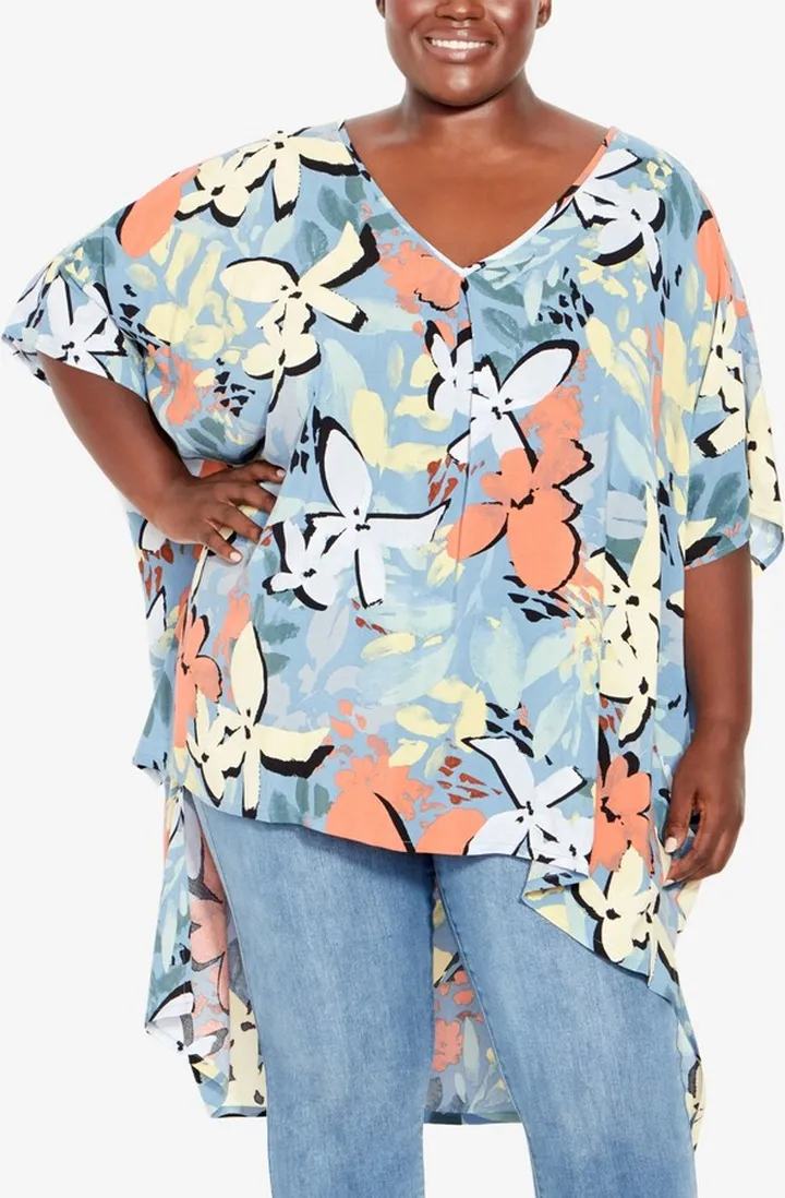 Avenue Plus Size Evie High Low Top