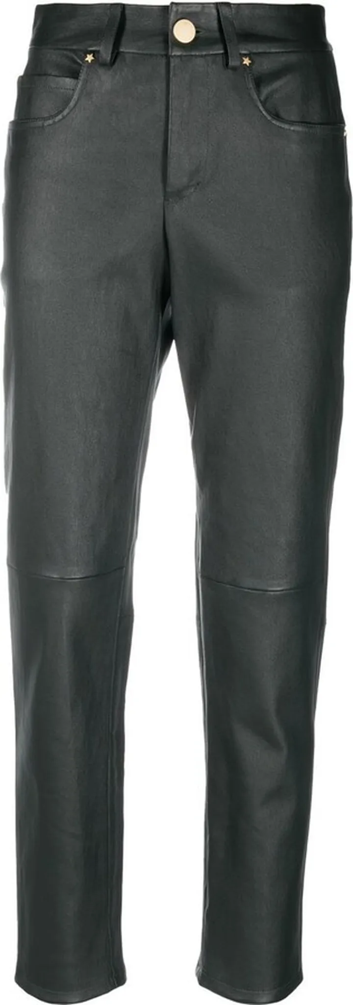 Slim-Cut Leather Trousers