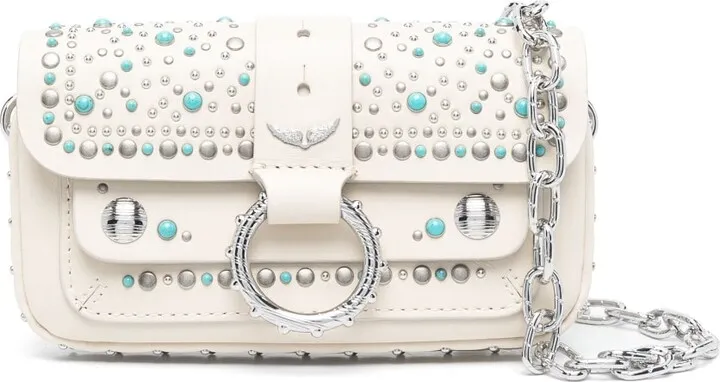 Stud-Embellished Shoulder Bag