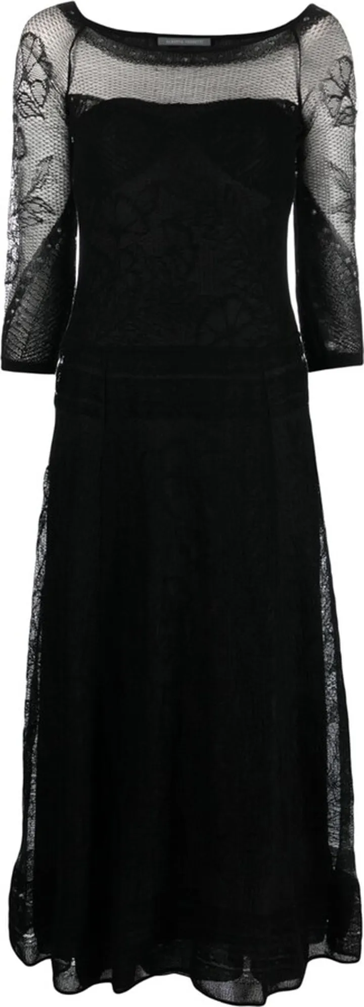 Embroidered Mesh Dress