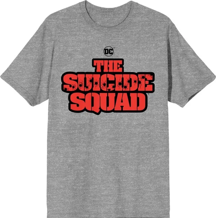 The Suicide Squad Movie Logo Heather Grey Graphic Tee - 3XL