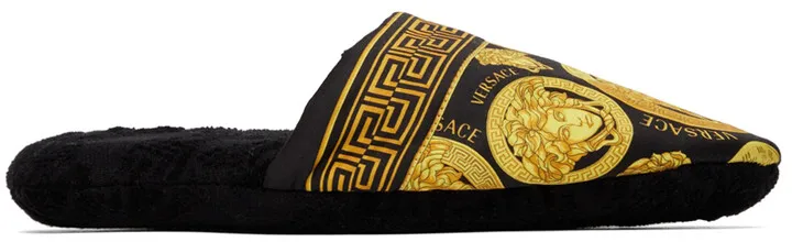 Versace Black Medusa Amplified Slippers