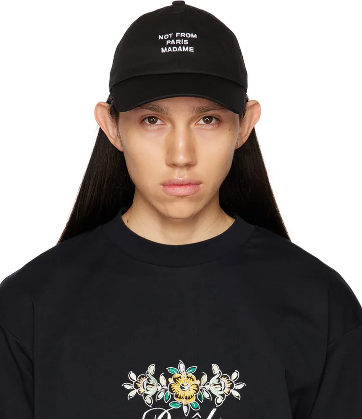 Drôle De Monsieur Black 'La Casquette Slogan' Cap