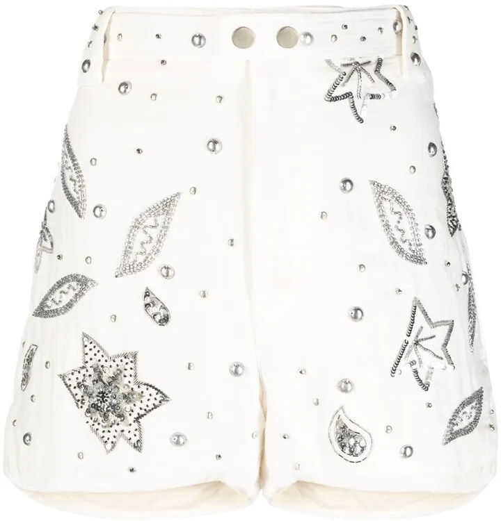 Kayneliae embroidered shorts