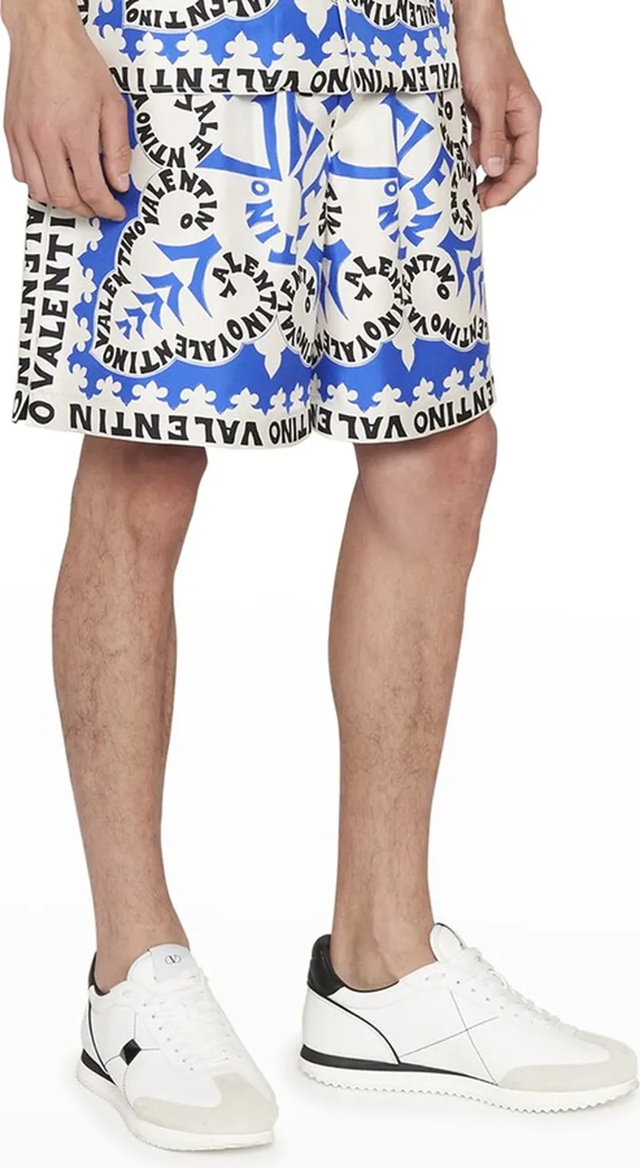 Men's Bandana Logo-Print Shorts