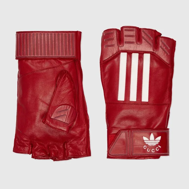 adidas x Gucci leather gloves