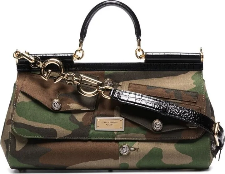 DOLCE & GABBANA- Denim Blend Calfskin Patchwork Bag