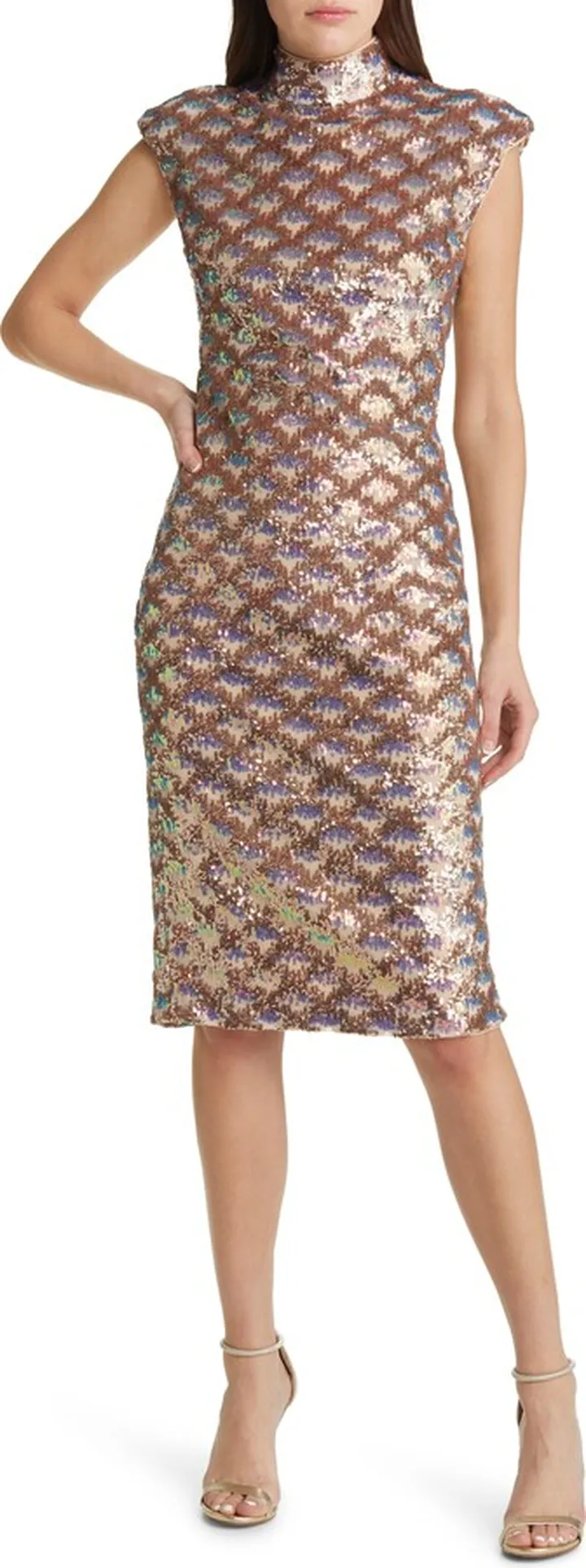 Zabi Sheath Midi Cocktail Dress