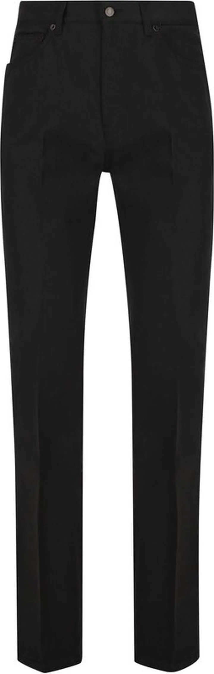 Saint Laurent Button Detailed Straight Leg Trousers