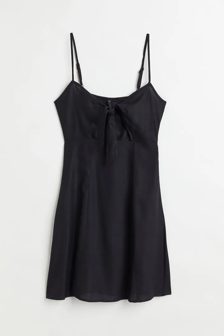Tie-detail Cut-out Dress