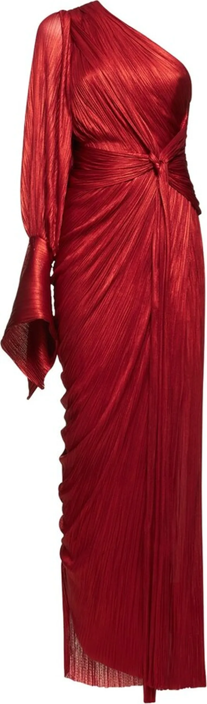 Palmer one sleeve tulle long dress