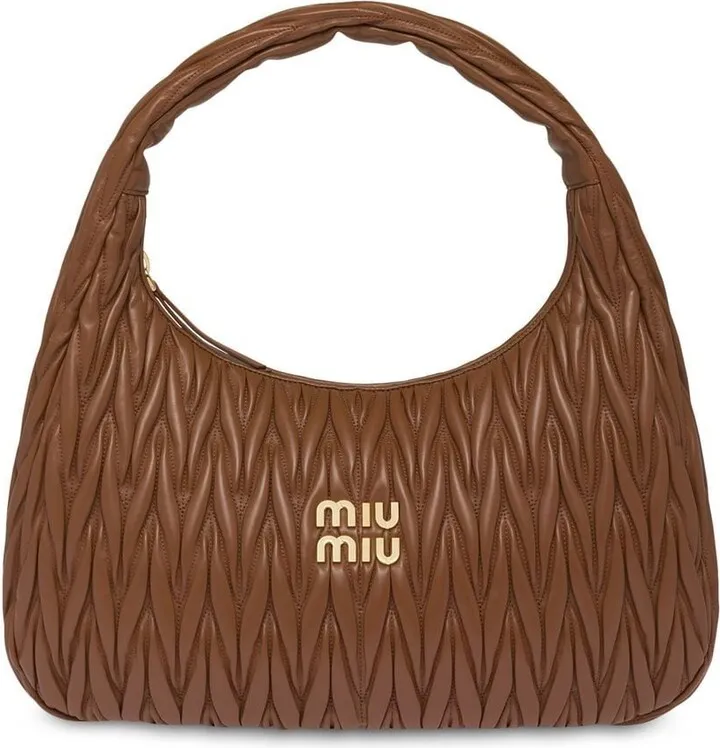 Miu Wander matelassé shoulder bag
