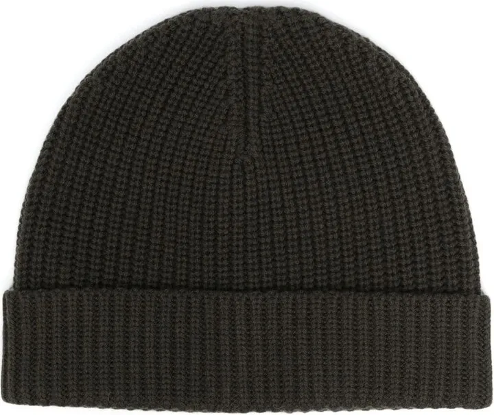 Ribbed-Knit Wool Beanie