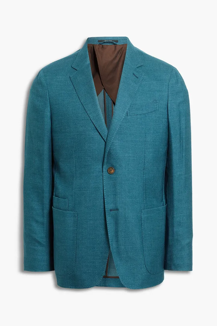 Silk-blend blazer