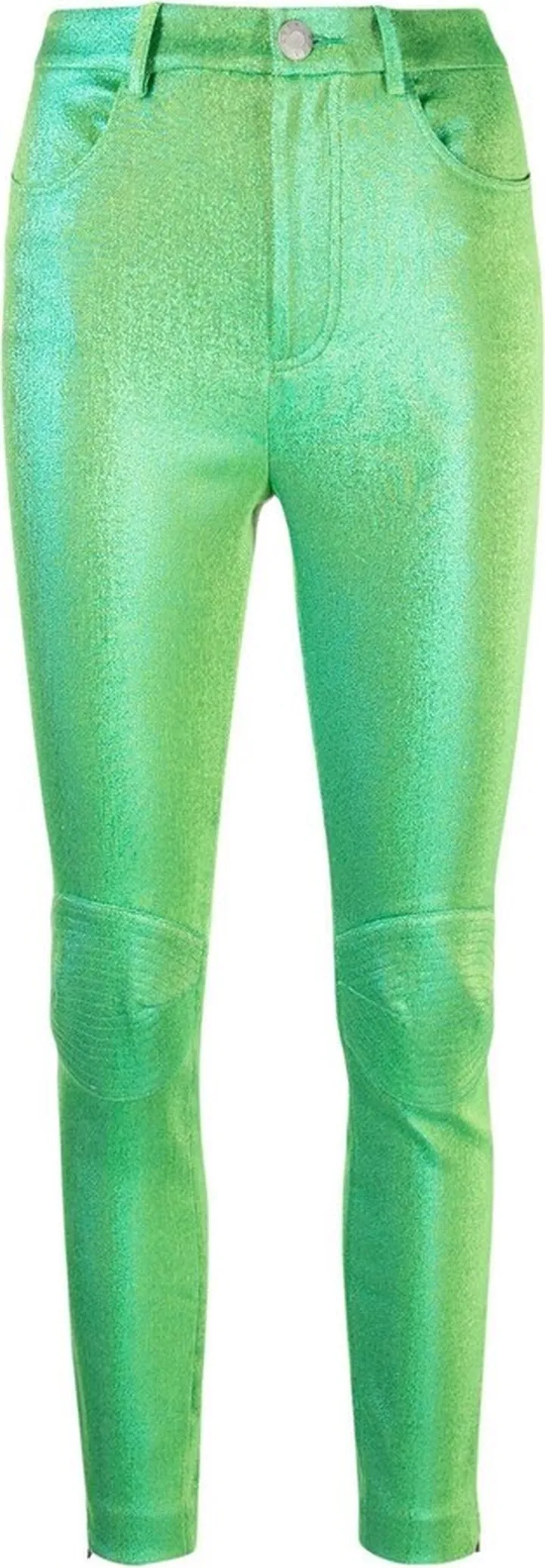 Lamé-Effect Skinny Trousers