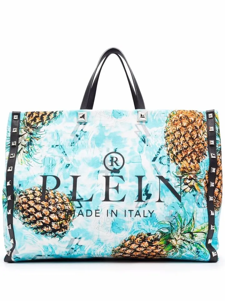 Pineapple Skies big tote bag