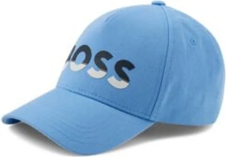 Cotton-twill cap with color-blocked logo print