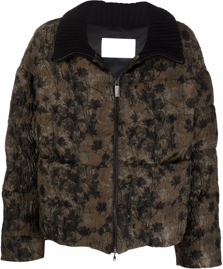 Floral-Print Puffer Jacket