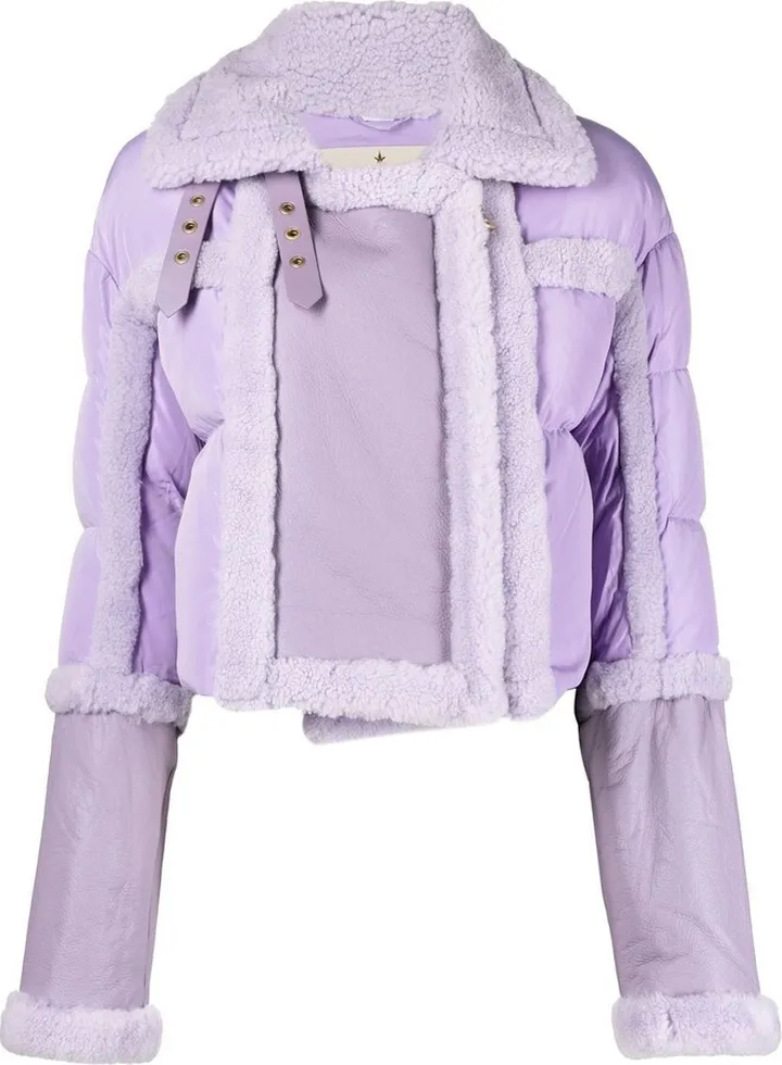 Shearling Cropped Puffer Jacket