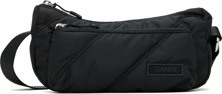 GANNI Black Baguette Shoulder Bag