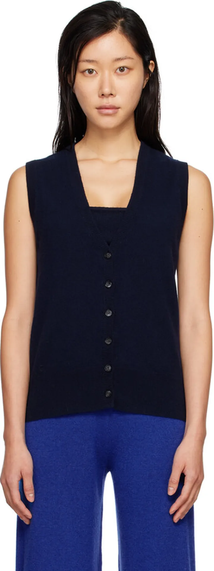 LISA YANG Navy Livia Vest