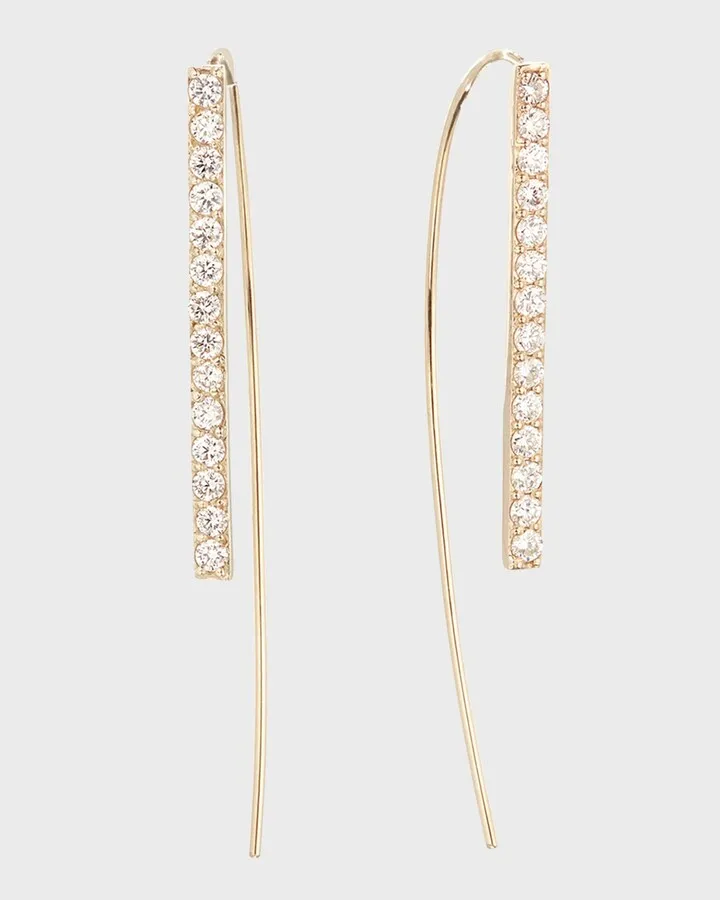 Flawless 14k Diamond Forward-Hooked Earrings