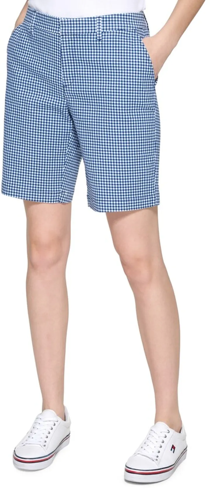 Tommy Hilfiger Women's Th Flex Gingham Chino Shorts