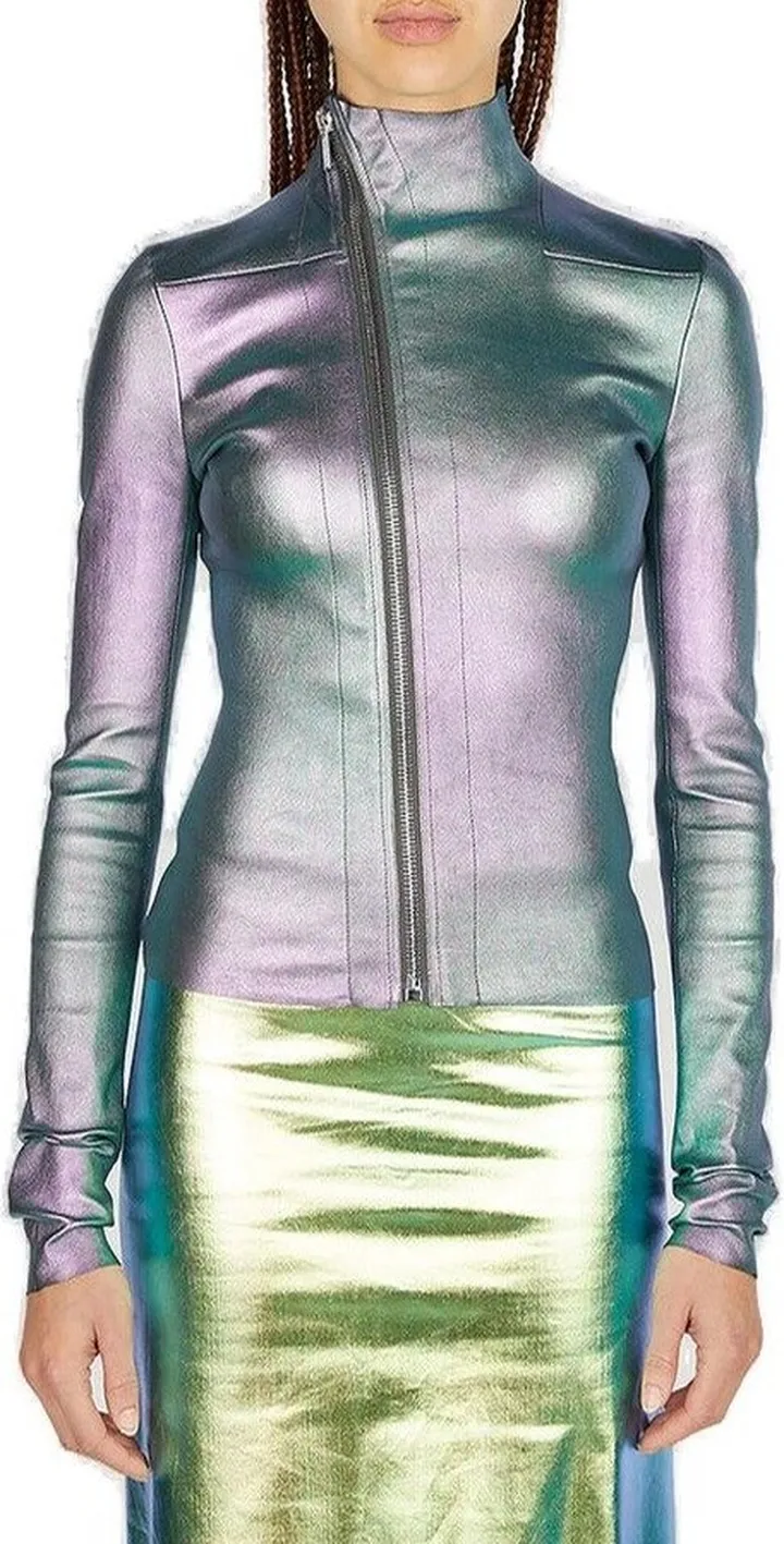 Rick Owens Zip-Up High-Neck Jacket