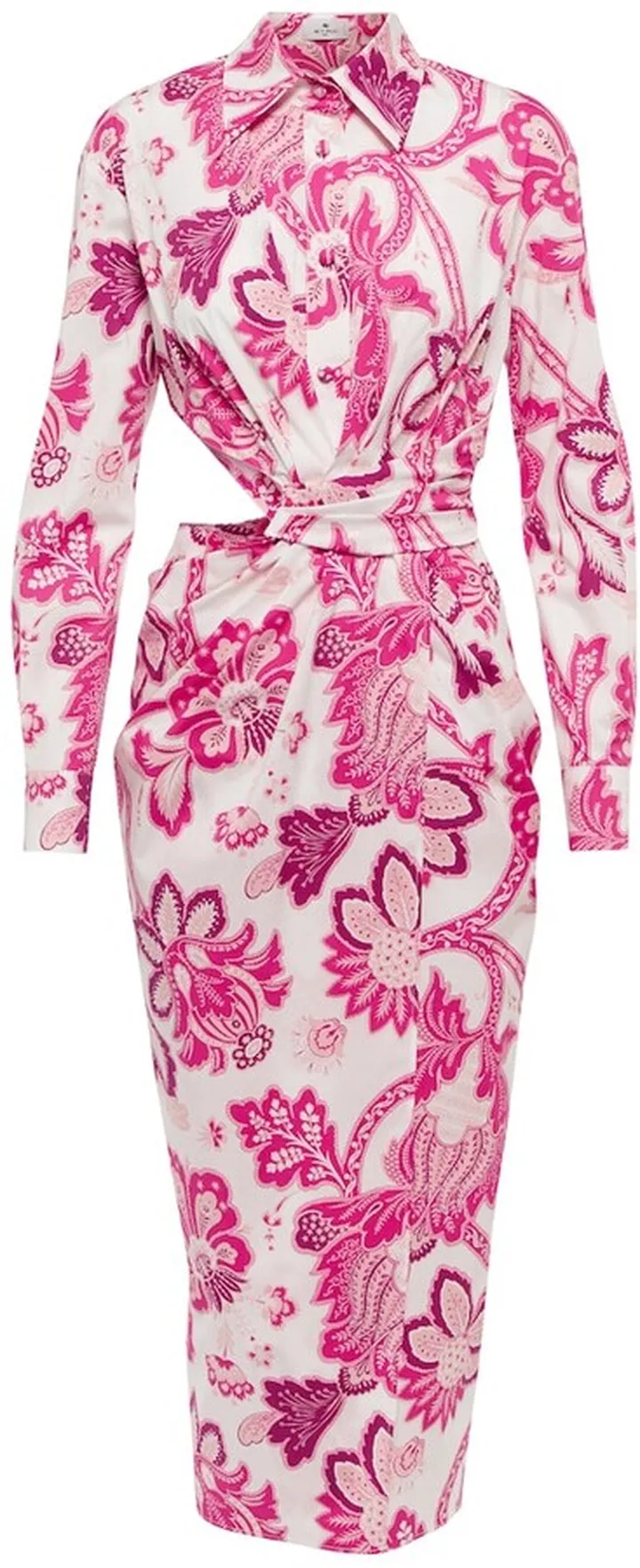 Floral cotton-blend midi dress