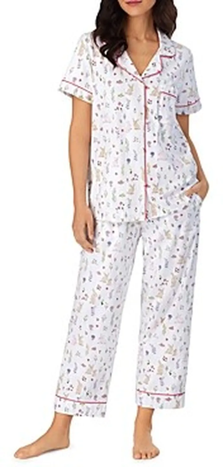 BedHead Pajamas Printed Cropped Pajama Set