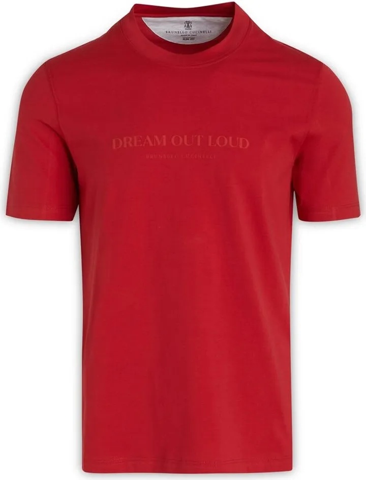 Brunello Cucinelli Logo Printed Crewneck T-Shirt