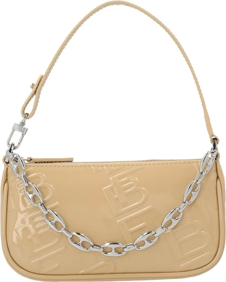 By Far Mini Rachel Logo Embossed Shoulder Bag