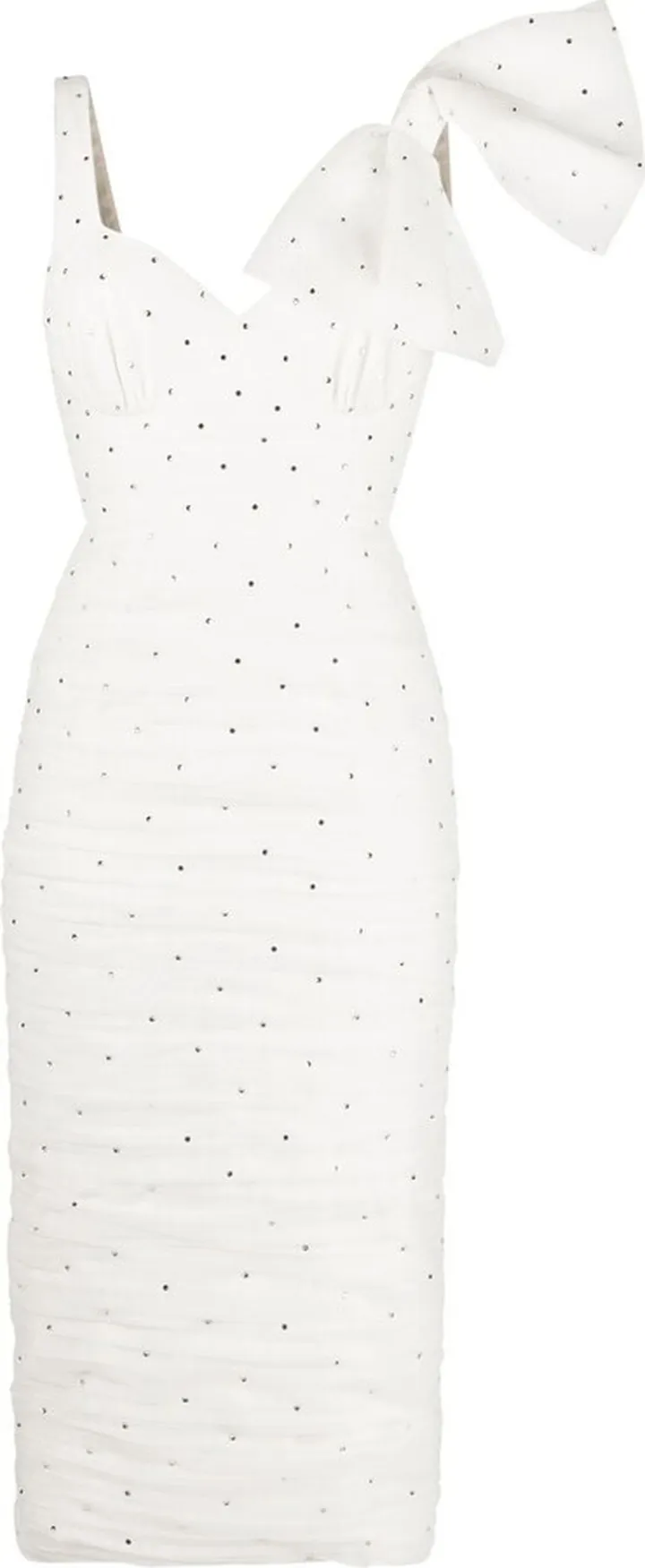 Crystal-Embellished Midi Dress