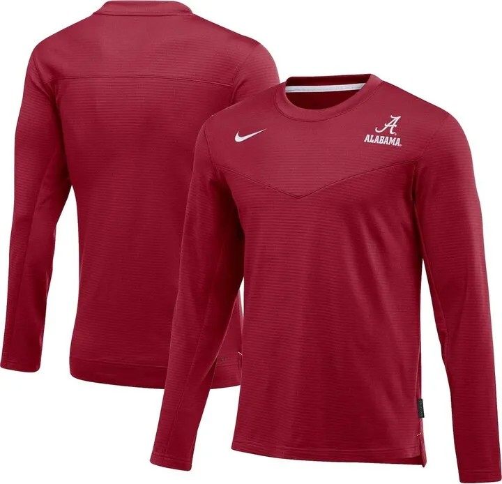 Men's Nike Crimson Alabama Crimson Tide Game Day Sideline Performance Long Sleeve T-shirt