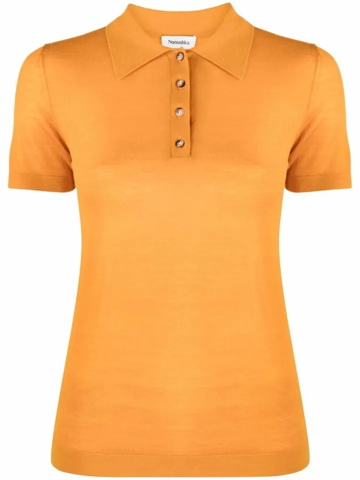 Short-Sleeved Merino Polo Top