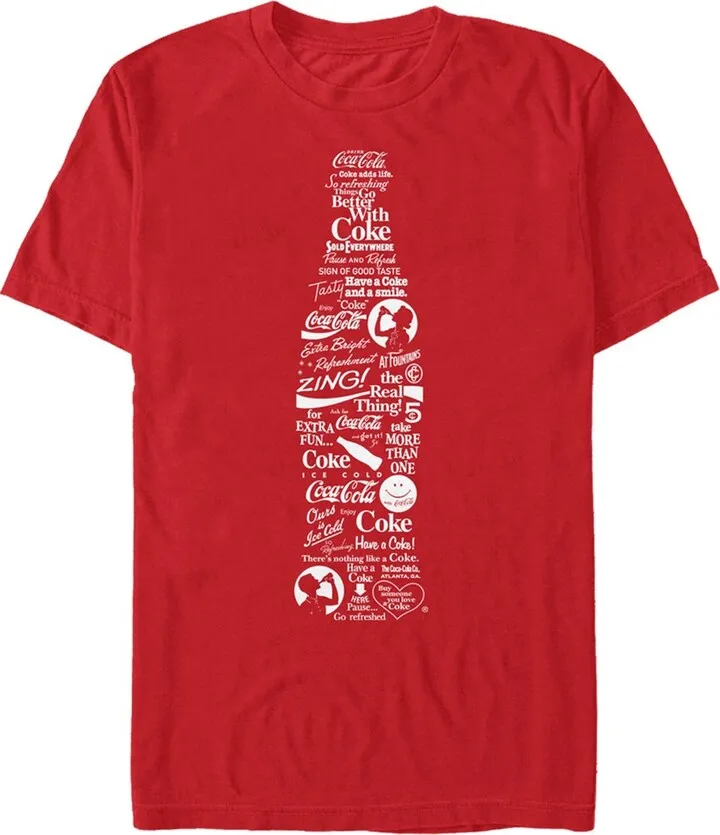 Men's Coca Cola Unity Logo Bottle T-Shirt - Red - 2X Large