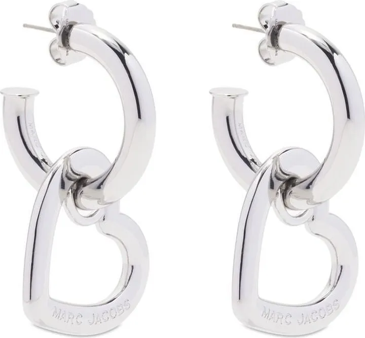 Heart-Detail Hoop Earrings