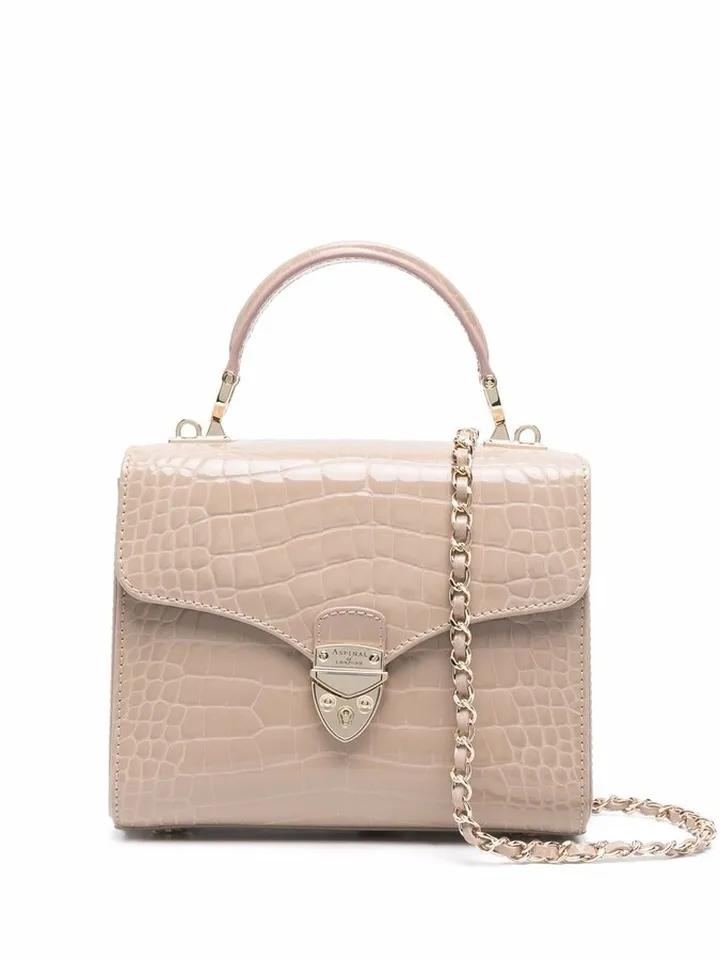 Mayfair crocodile-effect tote bag