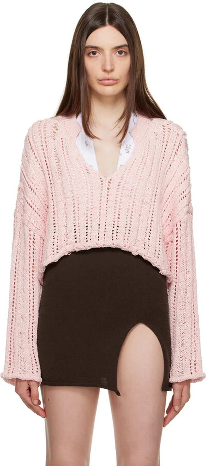 TheOpen Product Pink V-Neck Sweater