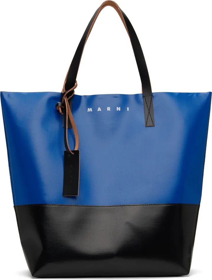 Marni Blue & Black Tribeca Tote