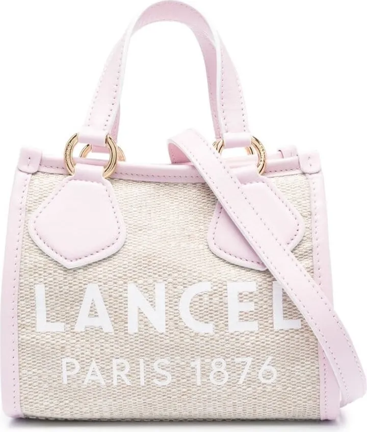 Logo-Print Leather Tote Bag