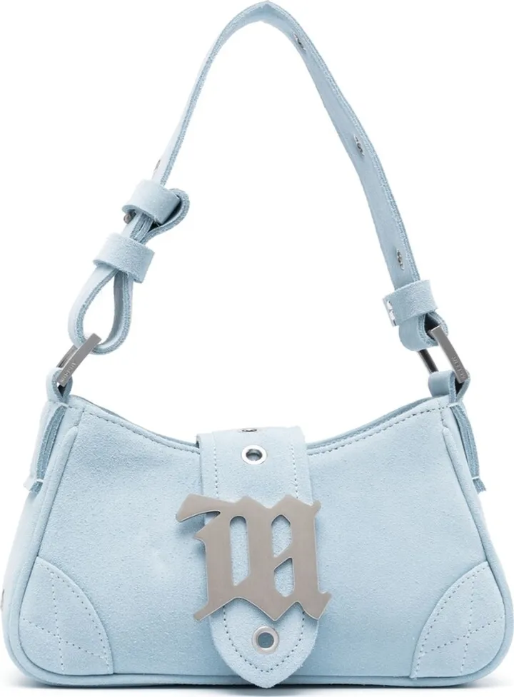 Logo-Plaque Leather Shoulder Bag