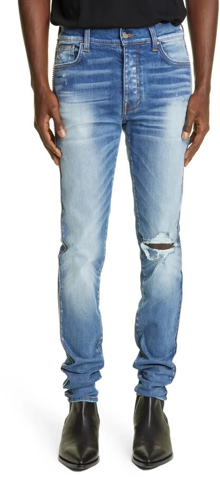 Crystal Track Skinny Jeans