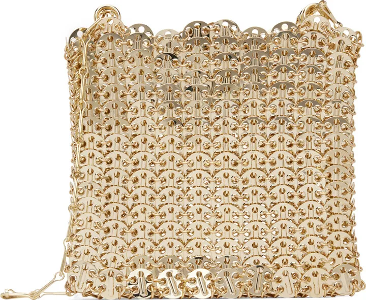Paco Rabanne Gold 1969 Metallic Disc Shoulder Bag