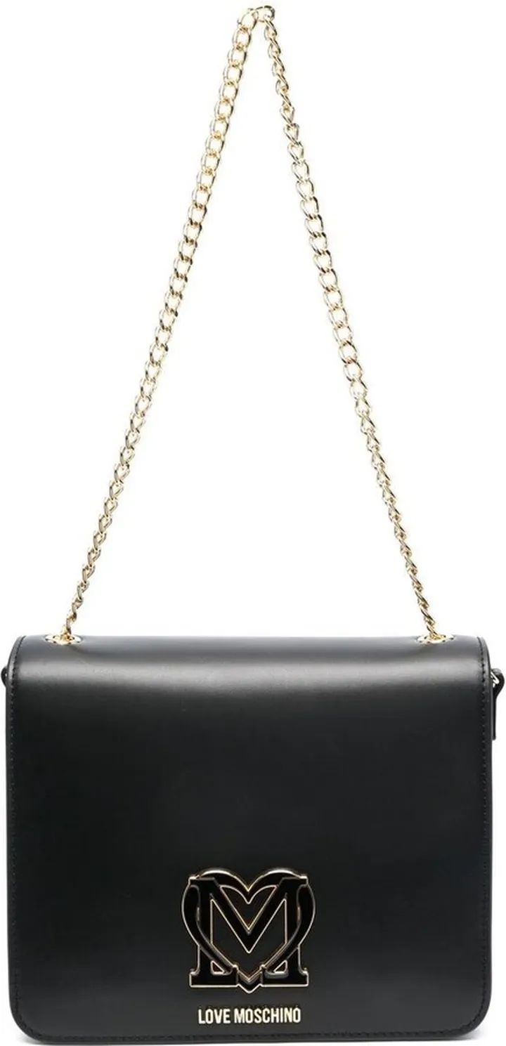 Logo-Plaque Leather Shoulder Bag