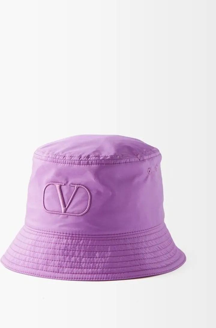 V-logo Silk Bucket Hat